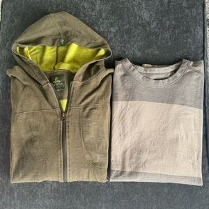 Men’s PrAna size XL bundle hoodie/shirt